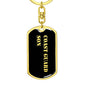 Coast Guard Son v2 - Luxury Dog Tag Keychain