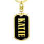 Katie v02 - Luxury Dog Tag Keychain