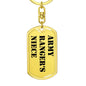 Army Ranger's Niece - Luxury Dog Tag Keychain