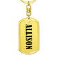 Allison v01 - Luxury Dog Tag Keychain