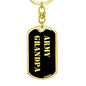Army Grandpa v2 - Luxury Dog Tag Keychain