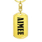 Aimee v01 - Luxury Dog Tag Keychain