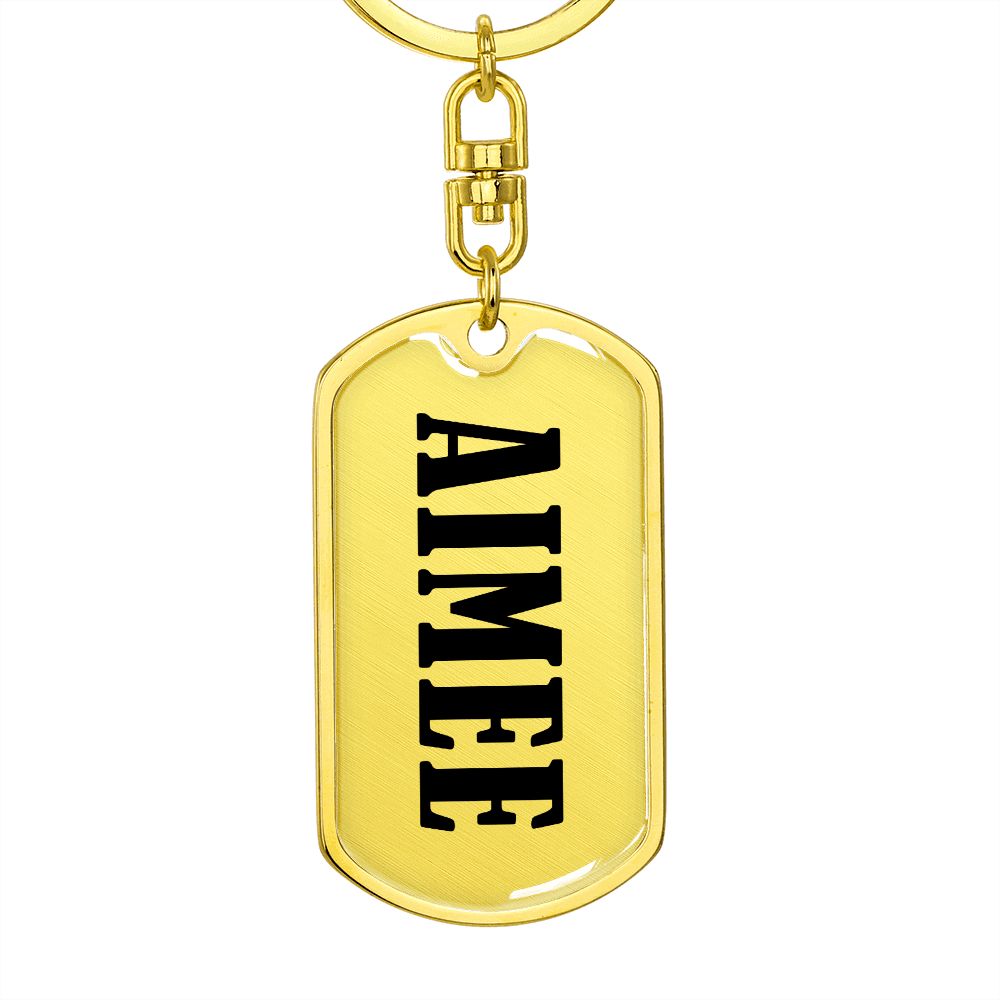 Aimee v01 - Luxury Dog Tag Keychain