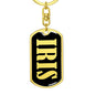 Iris v02 - Luxury Dog Tag Keychain
