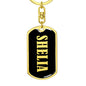 Shelia v02 - Luxury Dog Tag Keychain