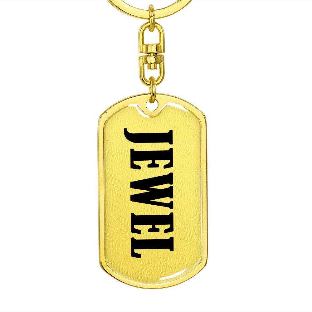 Jewel v01 - Luxury Dog Tag Keychain