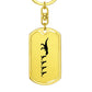 Mama Dinosaur With 4 Hatchlings - Luxury Dog Tag Keychain