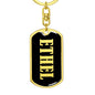 Ethel v02 - Luxury Dog Tag Keychain