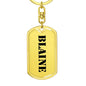 Blaine - Luxury Dog Tag Keychain