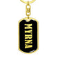 Myrna v02 - Luxury Dog Tag Keychain