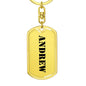 Andrew - Luxury Dog Tag Keychain