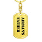 Airman's Father - Luxury Dog Tag Keychain
