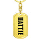 Hattie v01 - Luxury Dog Tag Keychain