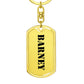 Barney - Luxury Dog Tag Keychain