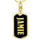 Jamie v02 - Luxury Dog Tag Keychain