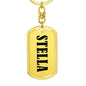 Stella v01 - Luxury Dog Tag Keychain