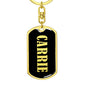 Carrie v02 - Luxury Dog Tag Keychain