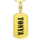 Tonya v01 - Luxury Dog Tag Keychain