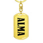 Alma v01 - Luxury Dog Tag Keychain