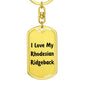 Love My Rhodesian Ridgeback v4 - Luxury Dog Tag Keychain