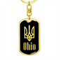 Ohio v2 - Luxury Dog Tag Keychain