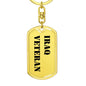 Iraq Veteran - Luxury Dog Tag Keychain