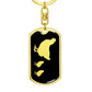 Mama Chicken With 2 Chicks v2 - Luxury Dog Tag Keychain