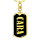 Cara v02 - Luxury Dog Tag Keychain