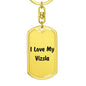 Love My Vizsla v4 - Luxury Dog Tag Keychain