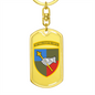 Ground Forces Command (Ukraine) - Luxury Dog Tag Keychain
