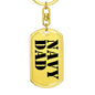 Navy Dad - Luxury Dog Tag Keychain