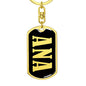Ana v02 - Luxury Dog Tag Keychain