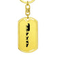Mama Lioness With 4 Cubs - Luxury Dog Tag Keychain