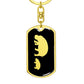 Mama Hippo With 1 Calf v2 - Luxury Dog Tag Keychain