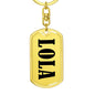 Lola v01 - Luxury Dog Tag Keychain