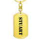 Stuart - Luxury Dog Tag Keychain