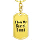 Love My Basset Hound - Luxury Dog Tag Keychain