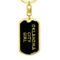 Oklahoma City Girl v5 - Luxury Dog Tag Keychain