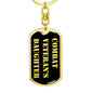Combat Veteran's Daughter v2 - Luxury Dog Tag Keychain