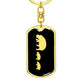 Mama Hippo With 2 Calves v2 - Luxury Dog Tag Keychain