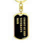 Coast Guard Veteran's Mom v2 - Luxury Dog Tag Keychain