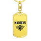 Marilyn v01a - Luxury Dog Tag Keychain