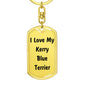 Love My Kerry Blue Terrier v4 - Luxury Dog Tag Keychain