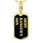 Army Ranger's Son v2 - Luxury Dog Tag Keychain