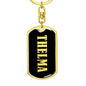 Thelma v02 - Luxury Dog Tag Keychain