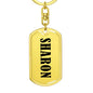 Sharon v01 - Luxury Dog Tag Keychain
