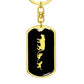 Mama Lioness With 2 Cubs v2 - Luxury Dog Tag Keychain