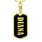 Diana v02 - Luxury Dog Tag Keychain