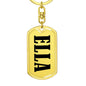 Ella v01 - Luxury Dog Tag Keychain