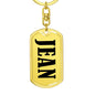 Jean v01 - Luxury Dog Tag Keychain